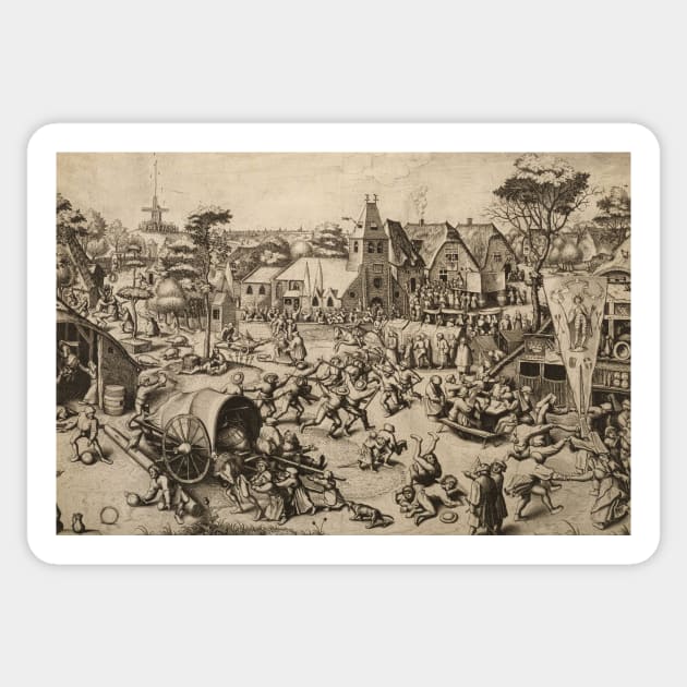 The Fair of Saint George's Day by Pieter Bruegel the Elder Sticker by Classic Art Stall